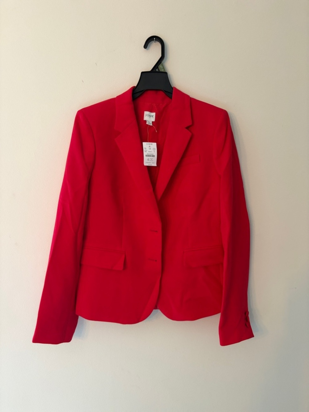J. Crew Red Single-Breasted Women's Blazer- NWT- Size 6 - Picture 2 of 5